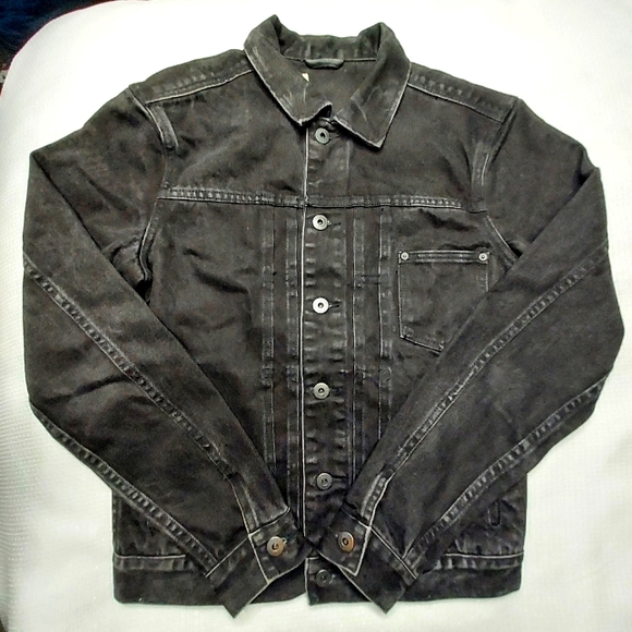 All saints black demin jacket - Picture 4 of 15
